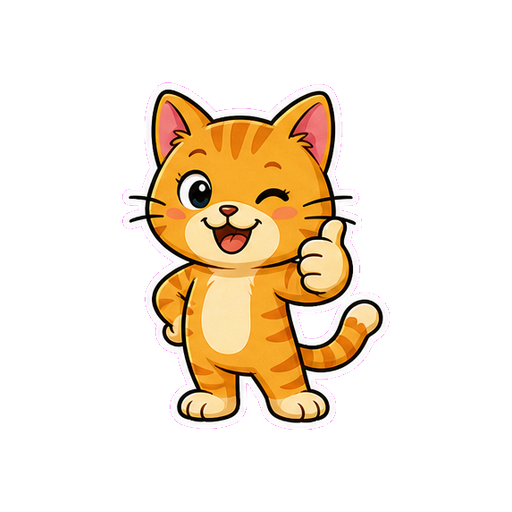 Cat reaction sticker