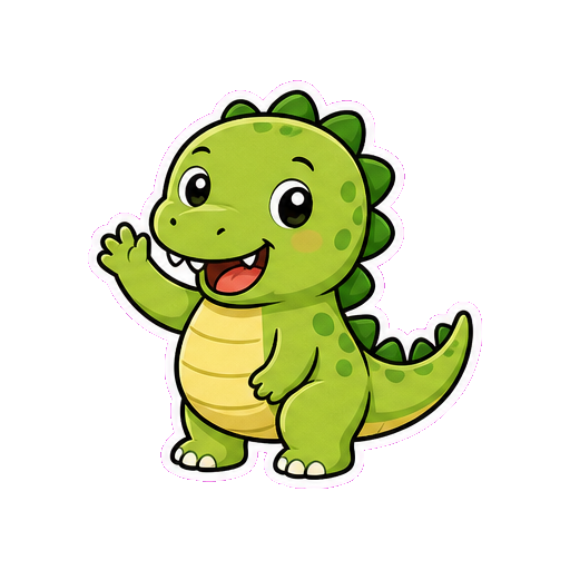 Dino reaction sticker