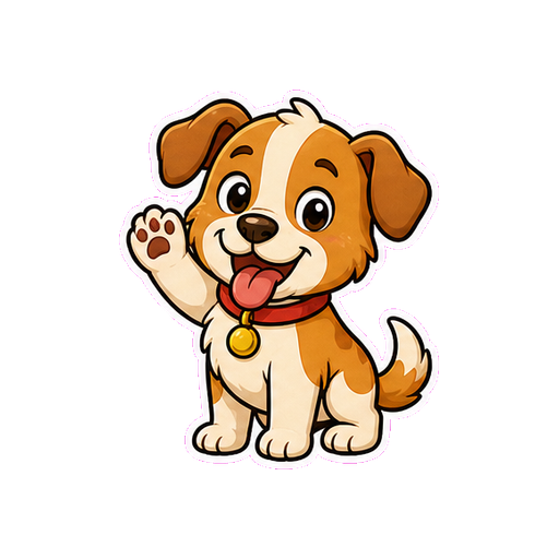 Dog reaction sticker