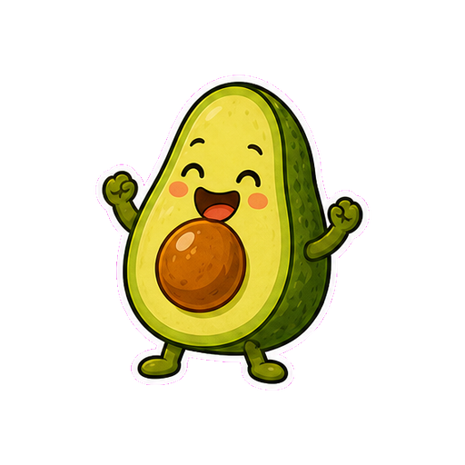 Avocado mood sticker